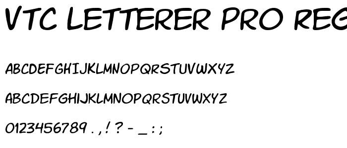 VTC Letterer Pro Regular font